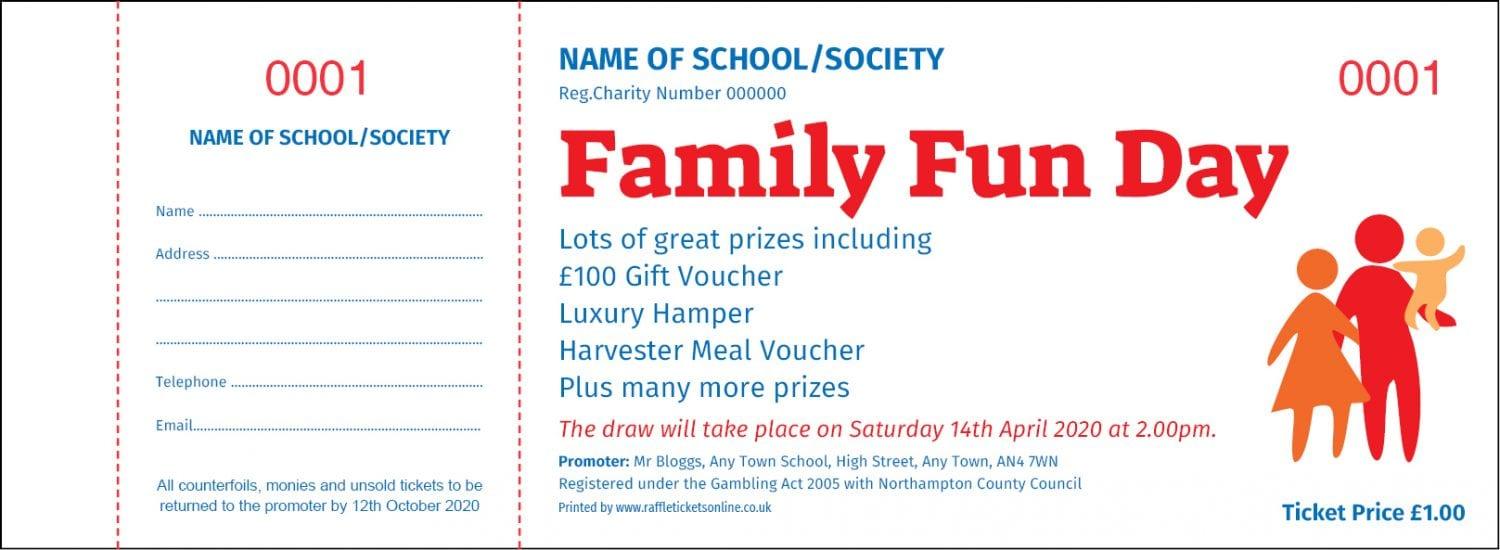 Family_Fun_Day Fundraising Raffle Tickets - Raffle Ticket Printers - Draw Tickets