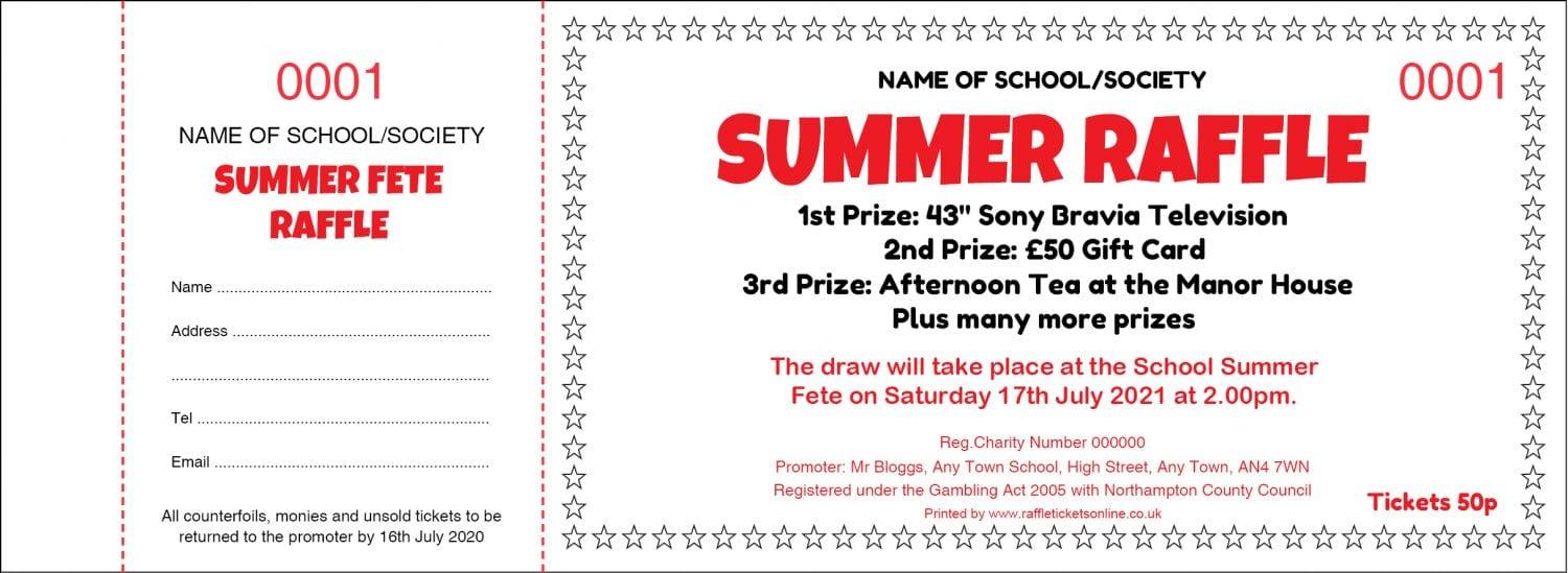 summer raffle red