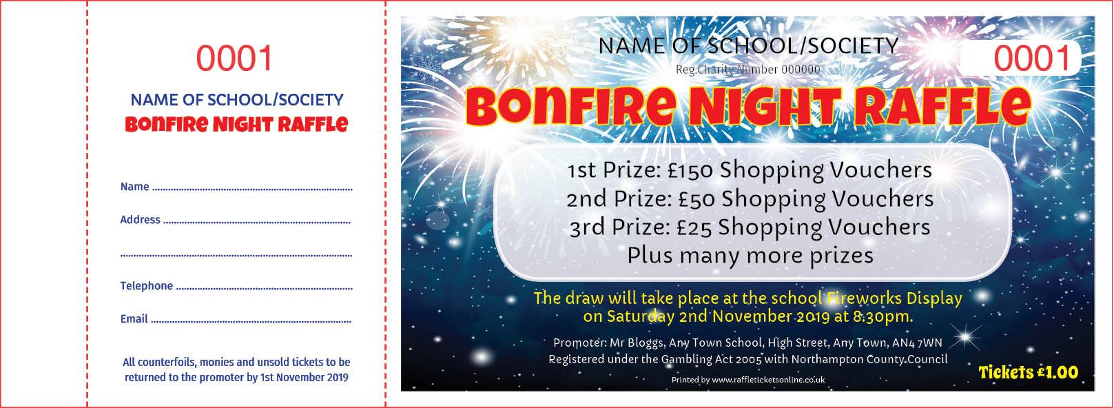 bonfire-night-party Fireworks Night Raffle Tickets - Draw Ticket Printers - Raffle Ticket Printer