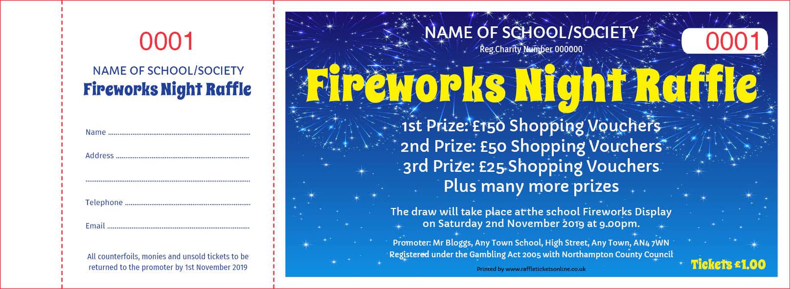 fireworks-night-raffle Fireworks Night Raffle Tickets - Draw Ticket Printers - Raffle Ticket Printer