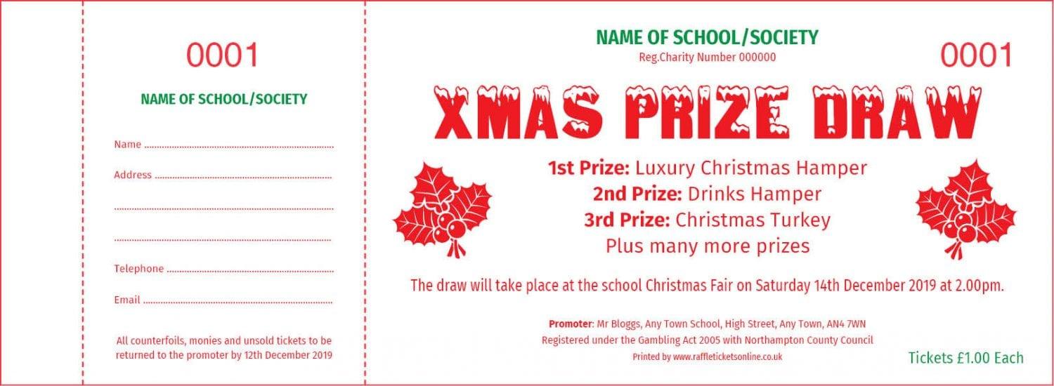 Christmas Raffle Tickets – Xmas Prize Draw