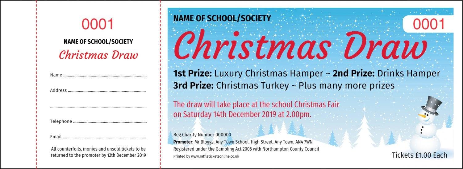 Christmas Raffle Tickets - Draw Ticket Printers - Raffle Tickets