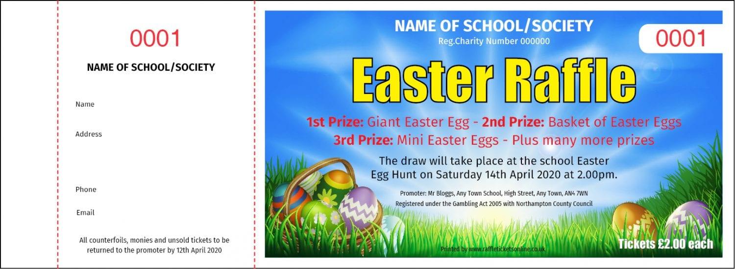 Easter Raffle Tickets - Raffle Ticket Printers - Raffle Ticket Printing