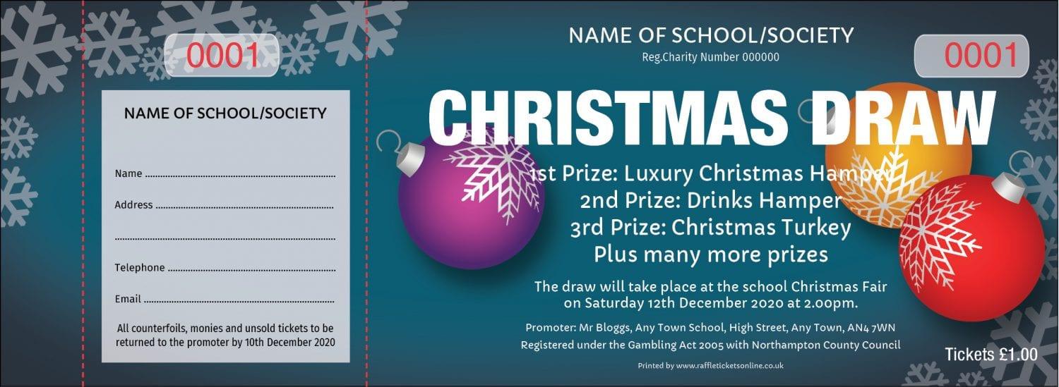 Christmas Raffle Tickets - Draw Ticket Printers - Raffle Tickets