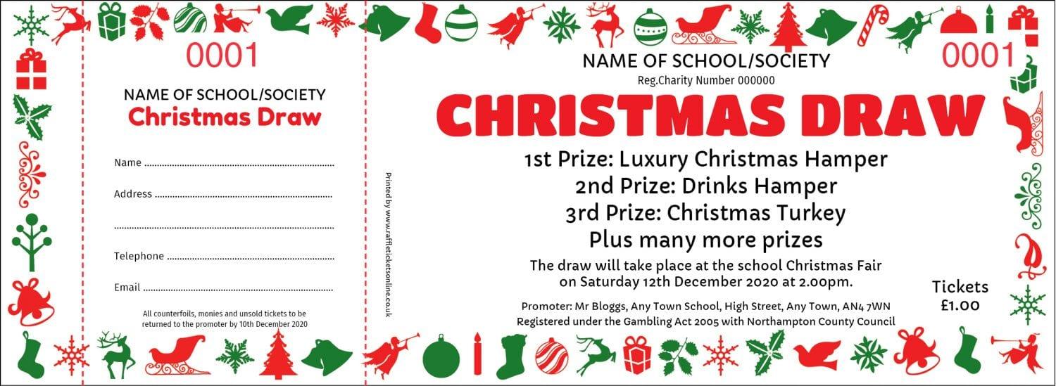Christmas Raffle Tickets - Draw Ticket Printers - Raffle Tickets