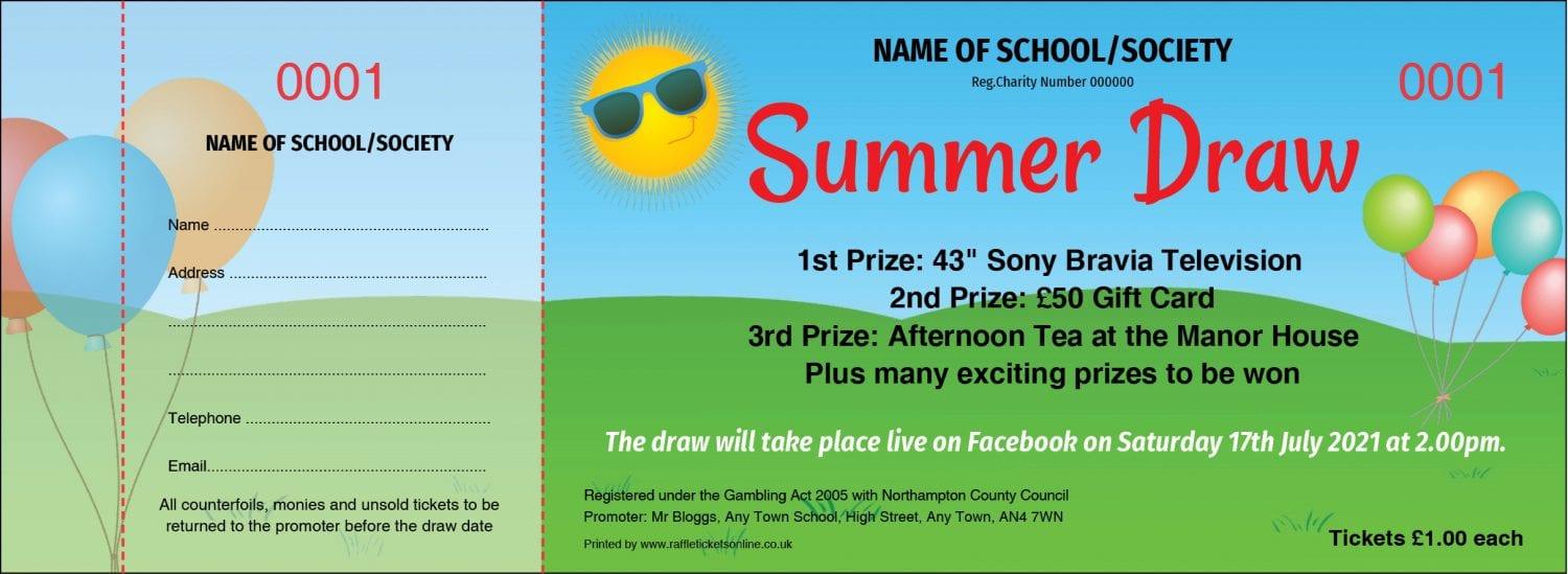 summers day Summer Raffle Tickets