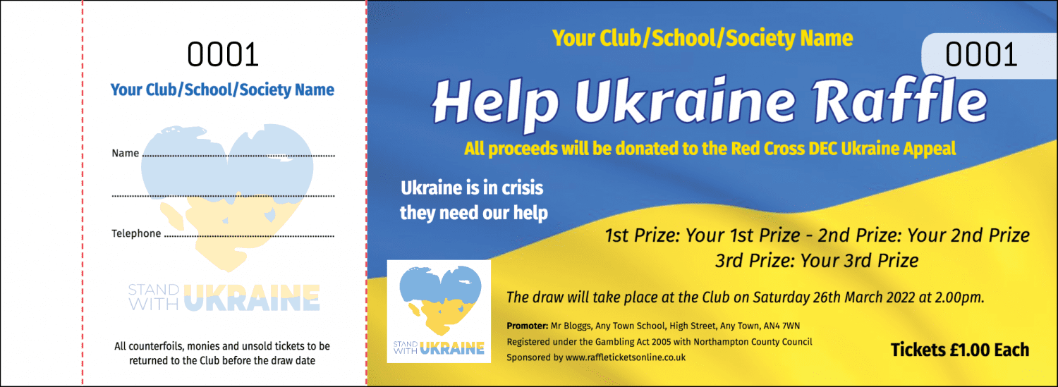 Help the Ukraine Raffle Tickets