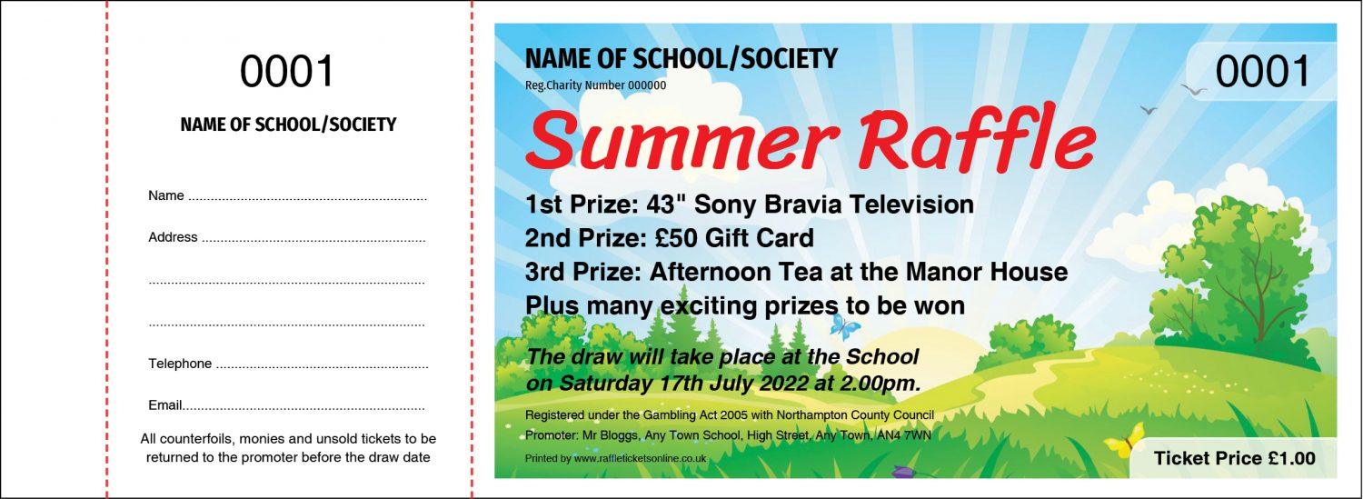Summer Meadow Summer Raffle Tickets