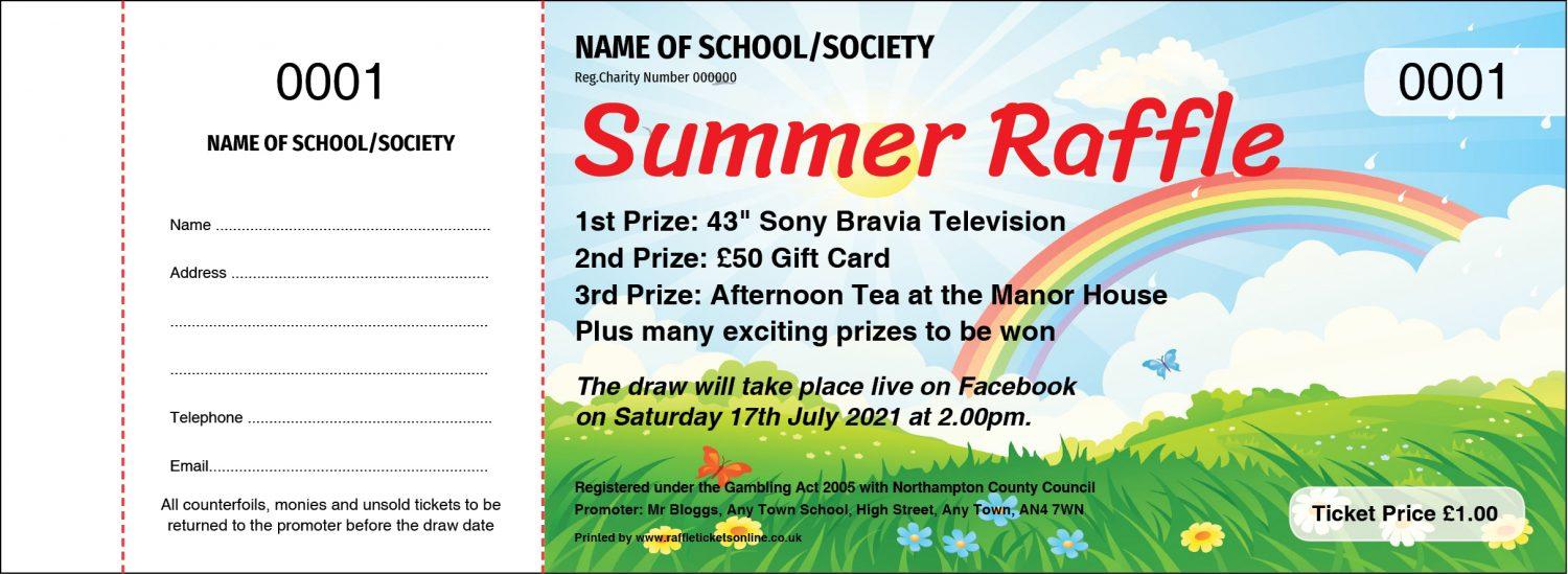 Summers Rainbow Summer Raffle Tickets