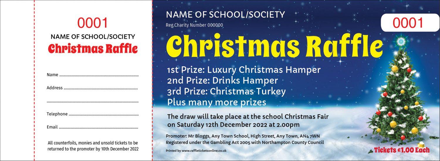 Christmas Raffle Tickets Christmas Tree Design