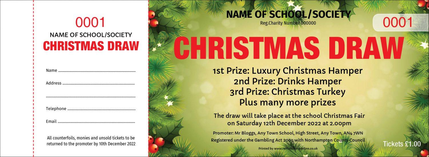 Christmas Raffle Tickets - Draw Ticket Printers - Raffle Tickets