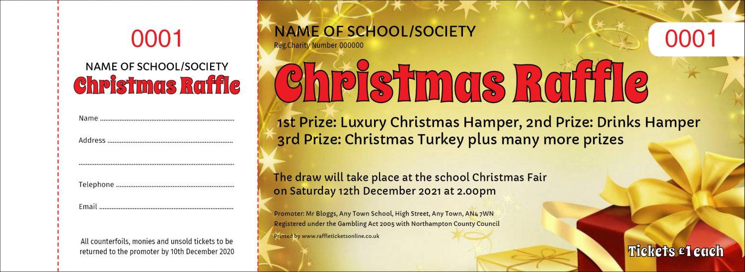 Christmas Raffle Tickets - Draw Ticket Printers - Raffle Tickets