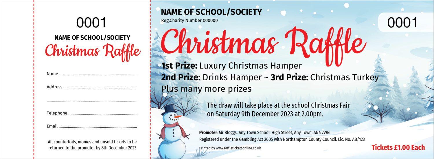 Christmas Raffle Tickets - Draw Ticket Printers - Raffle Tickets