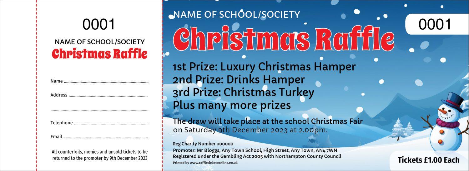 Christmas Raffle Tickets - Draw Ticket Printers - Raffle Tickets